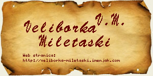 Veliborka Miletaški vizit kartica